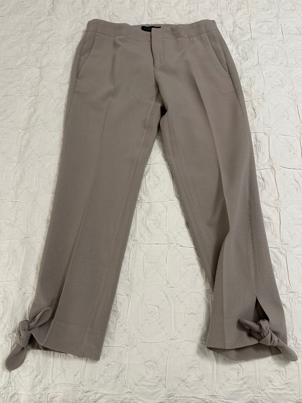 Banana Republic Avery straight ankle pant with ankle tie detail,  khaki, size 2